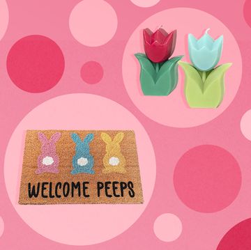 spring novelty towels, portmeirion botanic garden devilled egg plate, welcome peeps easter doormat, spring tulip candle, floral elixir co the classics flower cocktail kit, tonymoly i'm real sheet mask collection